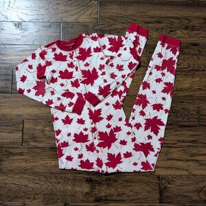 Kids Hatley little Blue House onesie union suit pajamas Canada red size 14